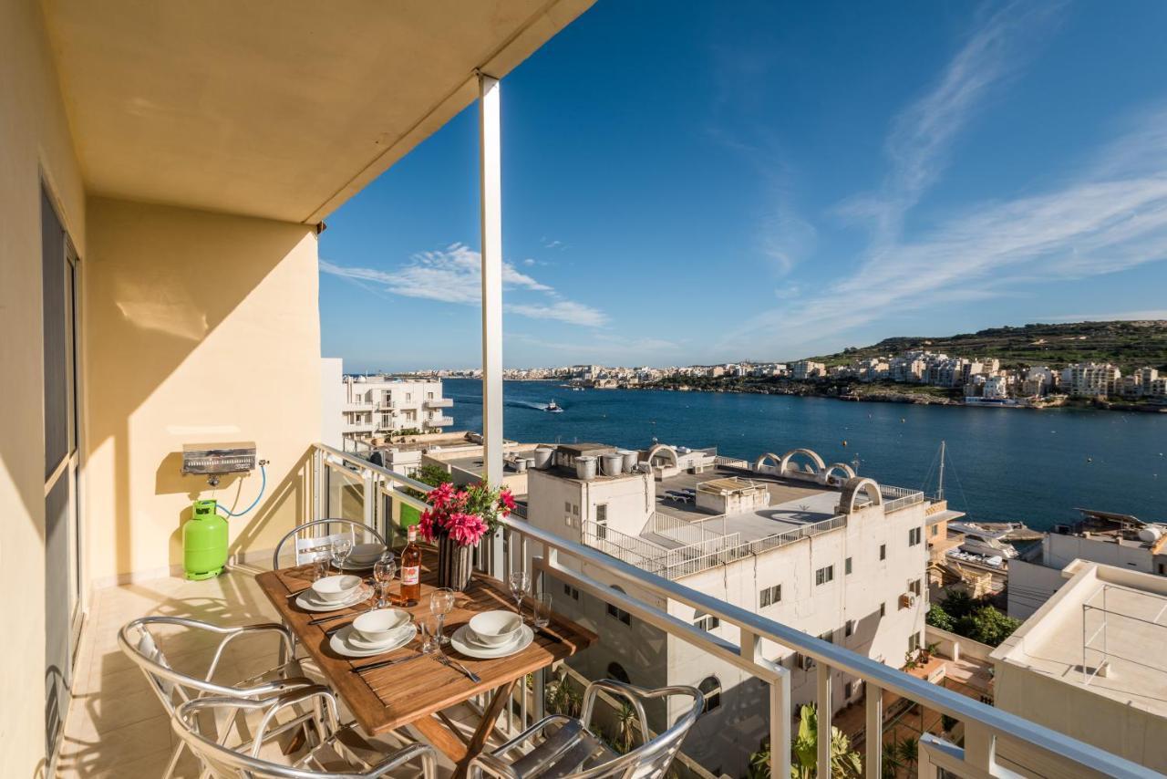 Bayview 2 Bedroom Seaview Apartment With Large Terrace With Panoramic Views - By Getawaysmalta St. Paul's Bay Exterior foto